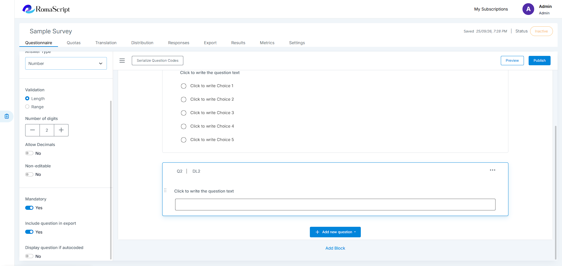 RomaScript Response Validation