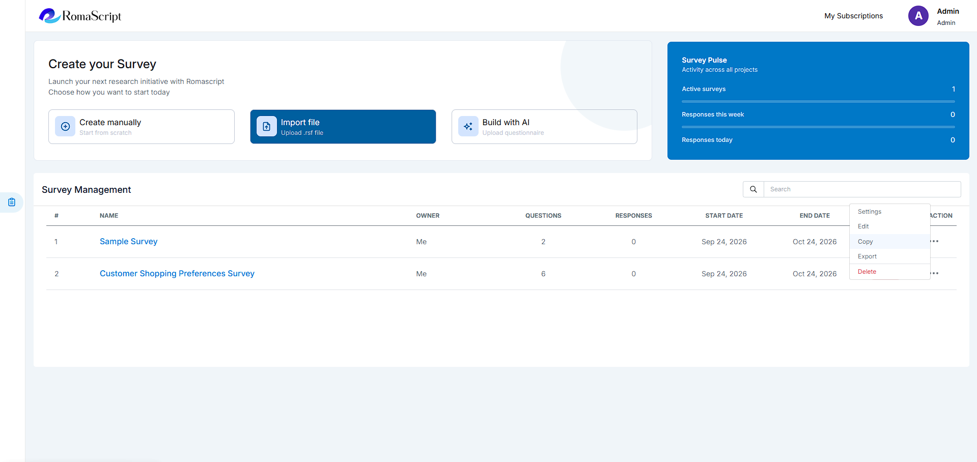 RomaScript Survey Copy