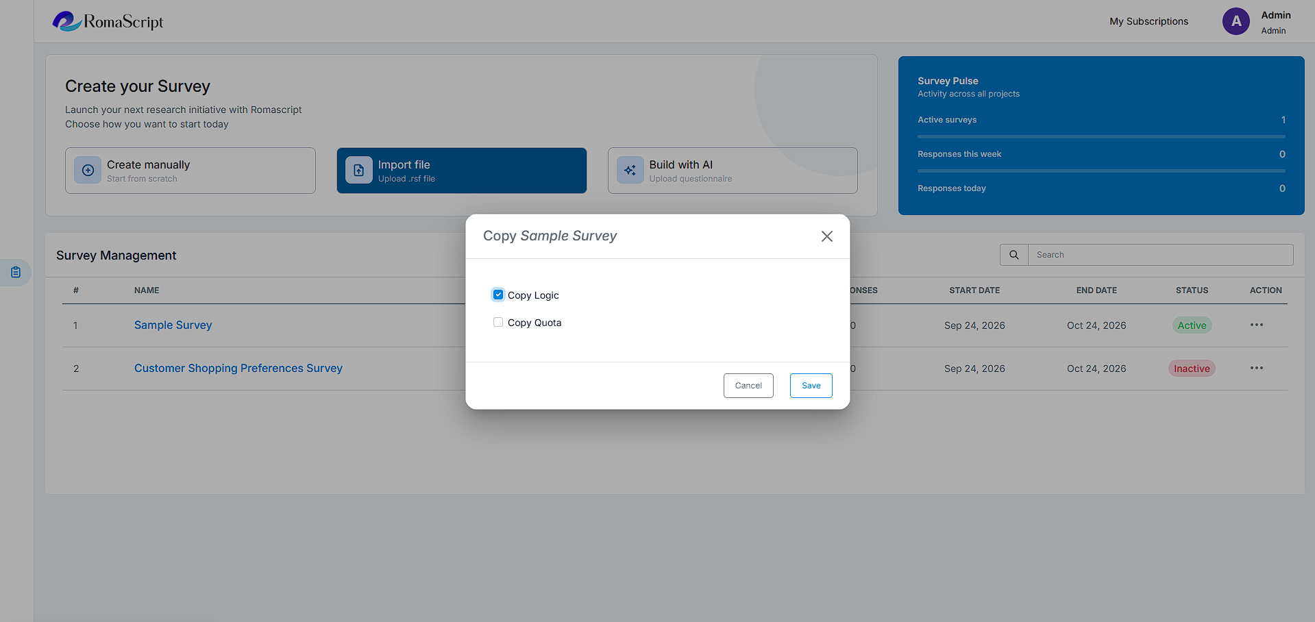 RomaScript Survey Copy