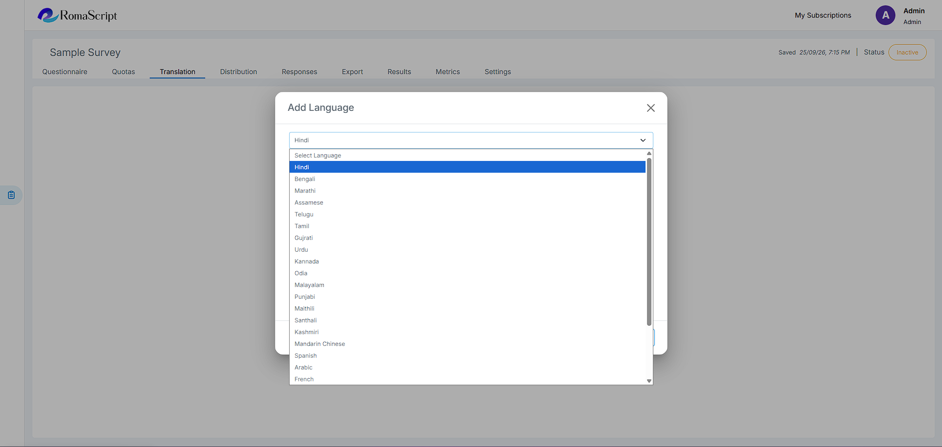 RomaScript Multilingual Setup